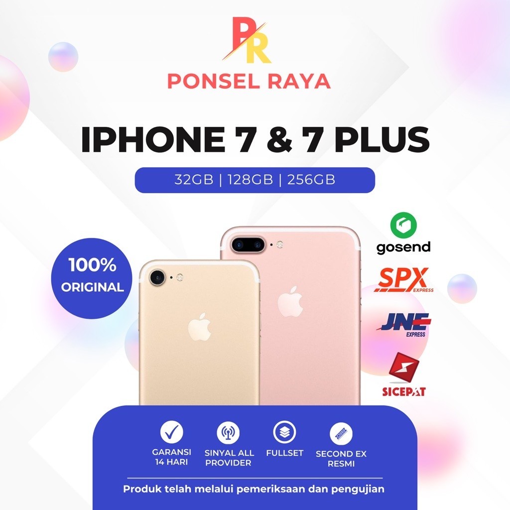 Ip 7 dan 7 plus Original 32GB 128GB 256GB Second Bekas fullset