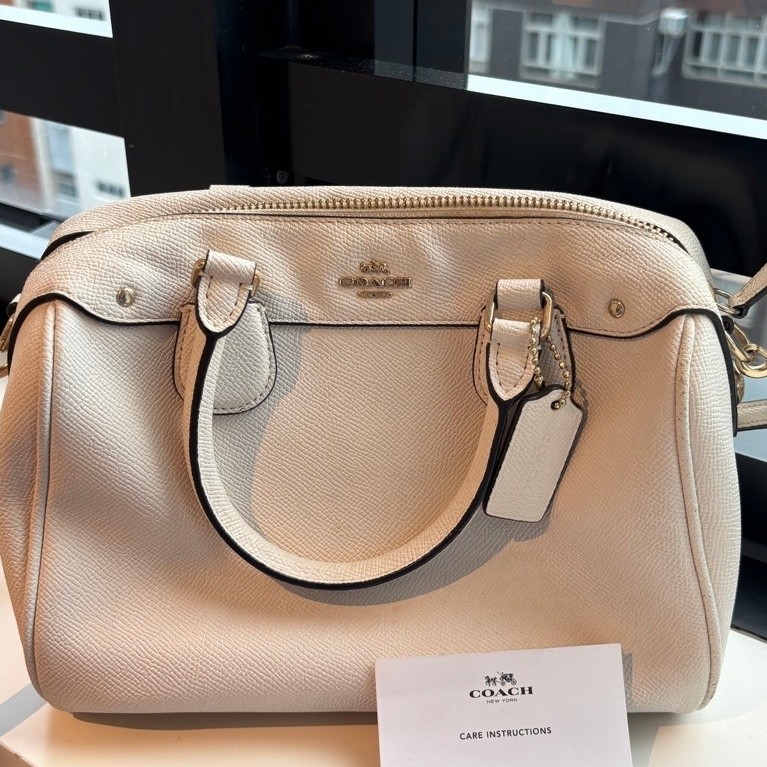 Preloved Authentic Coach Mini Bennett Satchel in Chalk White (F57521)