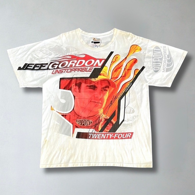 VINTAGE NASCAR JEFF GORDON LABONTE BY HENDRICK MOTORSPORT OFFICIAL TAG BY CHASE AUTHENTIC AOP T-SHIR