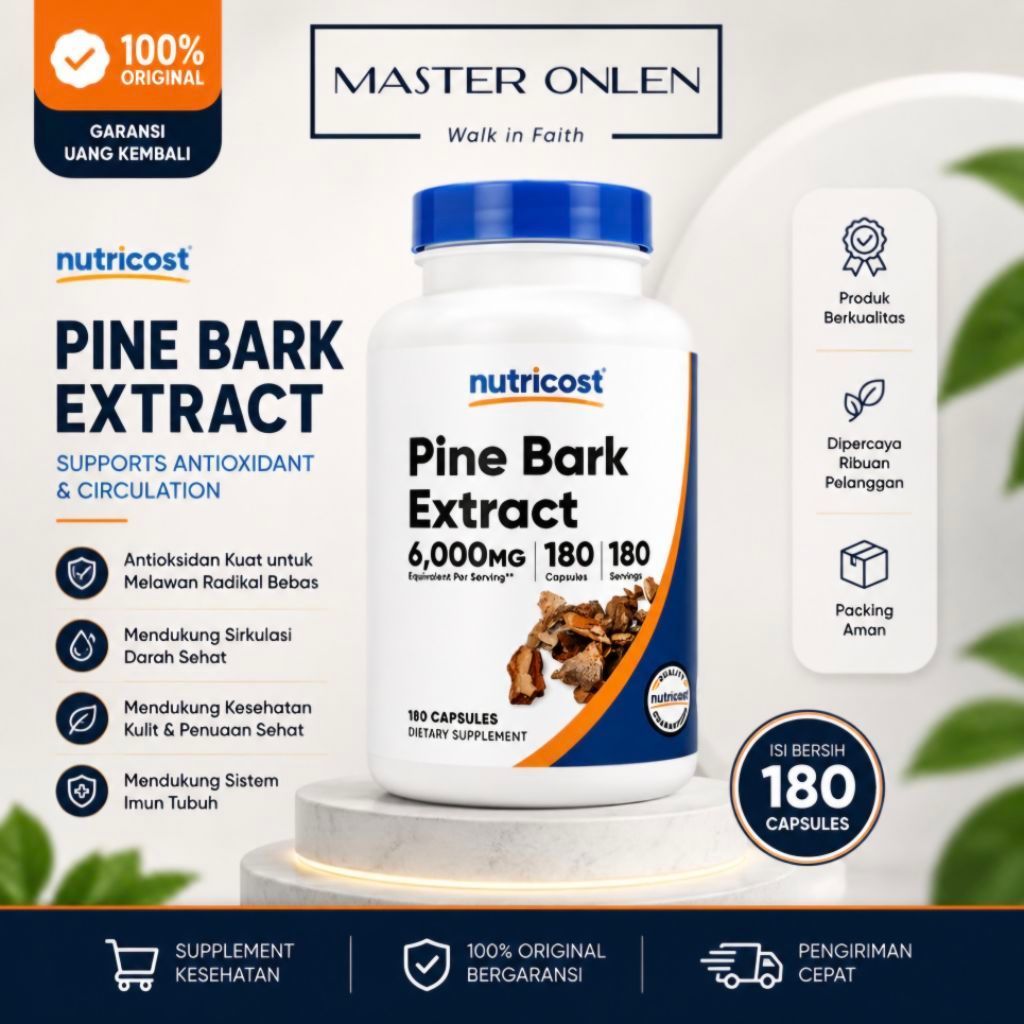 Nutricost Pine Bark Extract 6000 Mg 180 Capsules Vegetarian