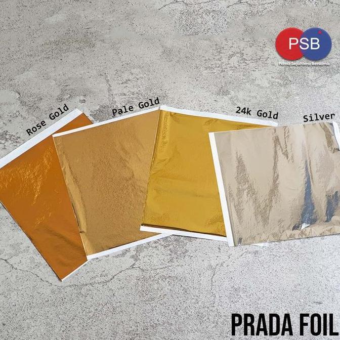 ORI Kertas Prada Foil / Foil Emas / Gold Leaf (10 lembar)