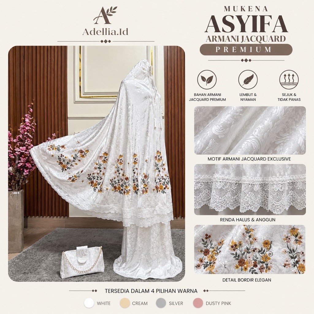 Mukena Asyifa Armani Jacquard Premium