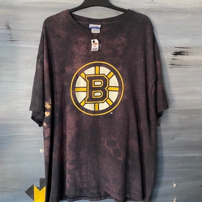 Kaos Reebok Boston Nhl Hoky Y2k Tie dye Ft Delta vtg vintage Second Bekas
