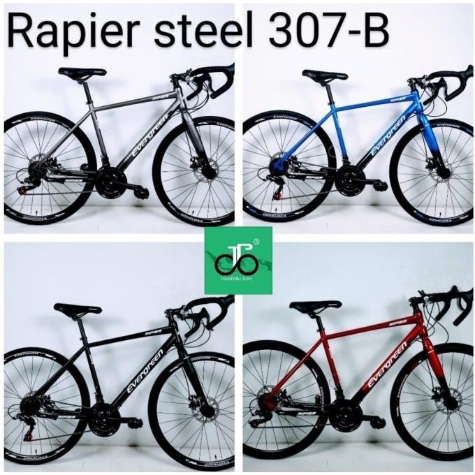 Sepeda Balap 700c Road bike Evergreen Rapier Steel 307 B (307B)