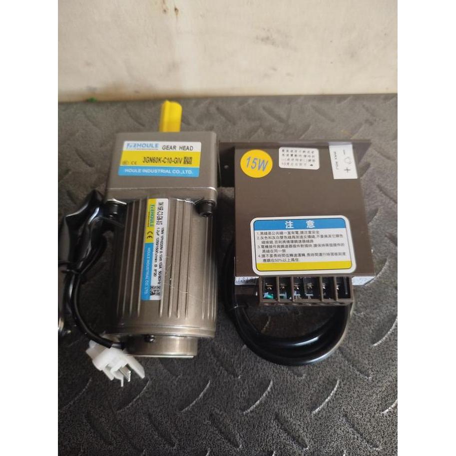 Ac Motor Gearbox  220V 15W  Variable Speed Control 1 Phase