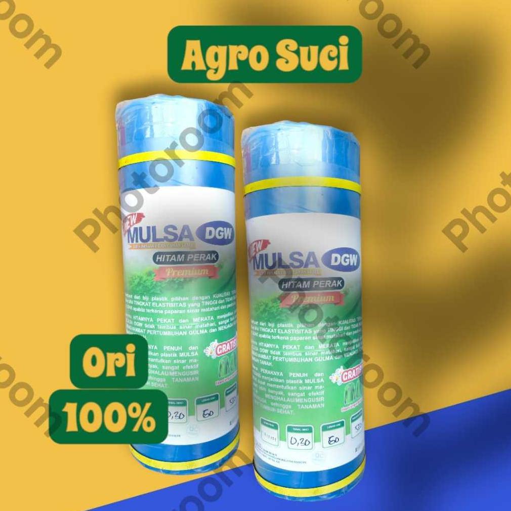 Plastik Mulsa Lebar 120 Hitam Perak Premium DGW 17 KG (550 Meter) Free Kaos Diskon
