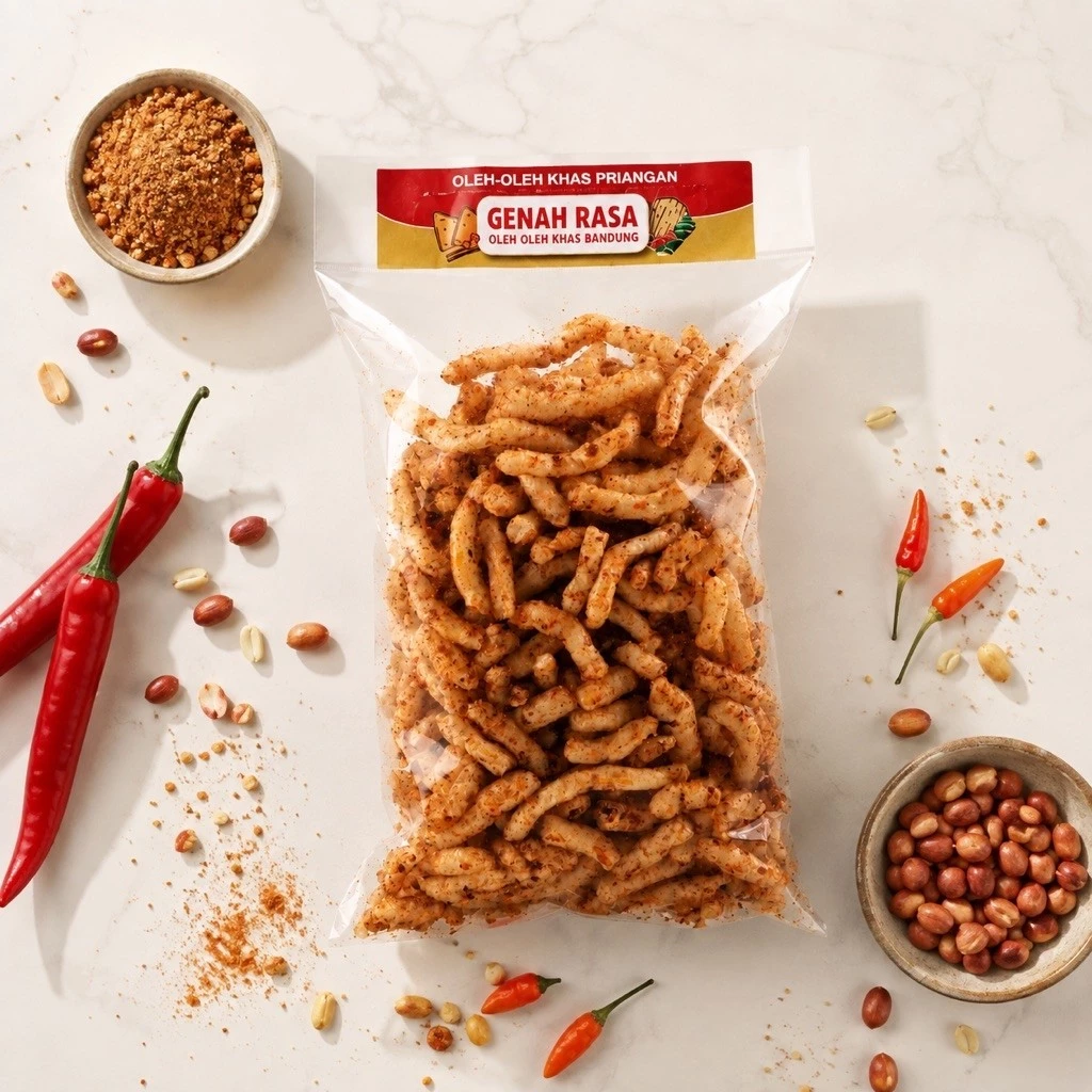 Kerupuk Gurilem Bumbu Kacang Pedas 200 g — foto detail 2 dari 7