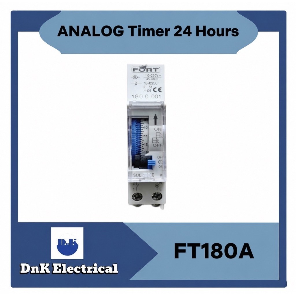 Analog Timer 24hours Merk FORT Type FT180A