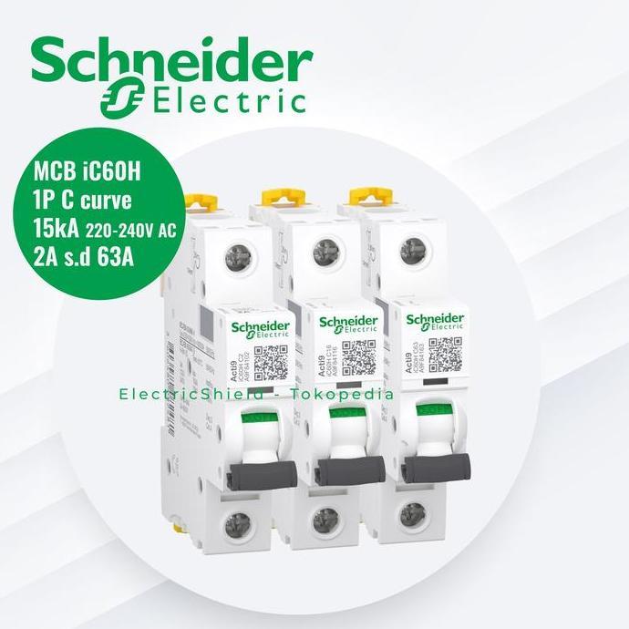 MCB 1P IC60H SCHNEIDER 15KA 220-240V AC 2A S.D 63A ES79
