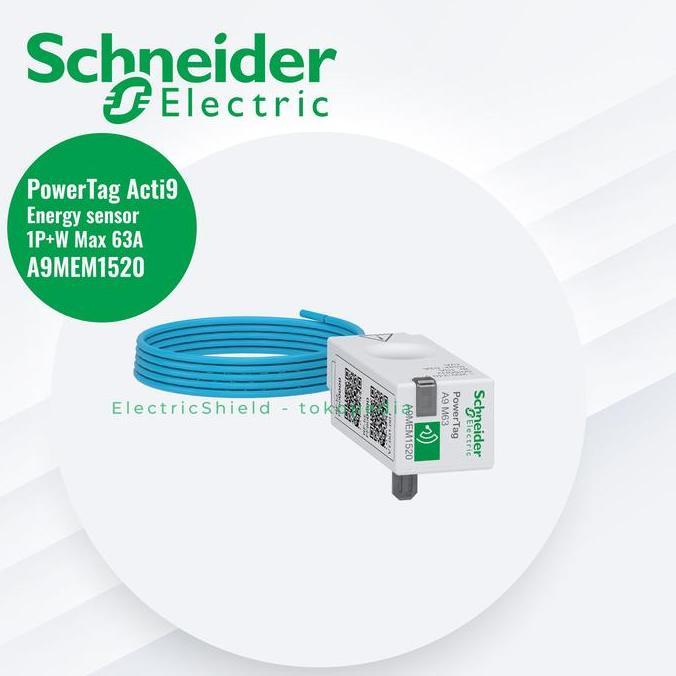 POWERTAG ACTI9 MONOCONNECT ENERGY SENSOR 1P+W MAX 63A - A9MEM1520 ES79