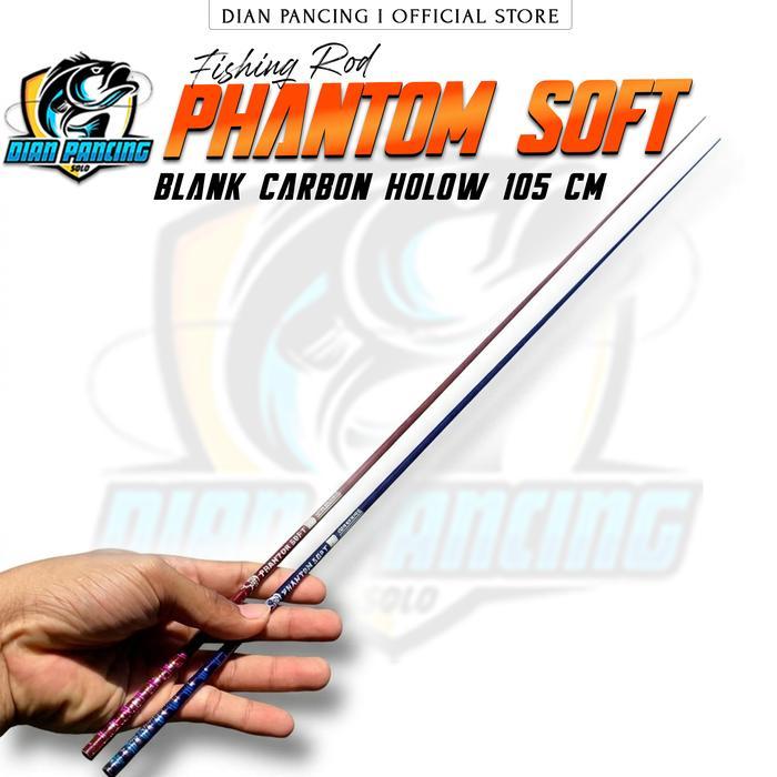 Blank Carbon Hollow WSY Phantom Soft 105cm Carbon Kaku kuat 8-16 lb - phantom 105 merah