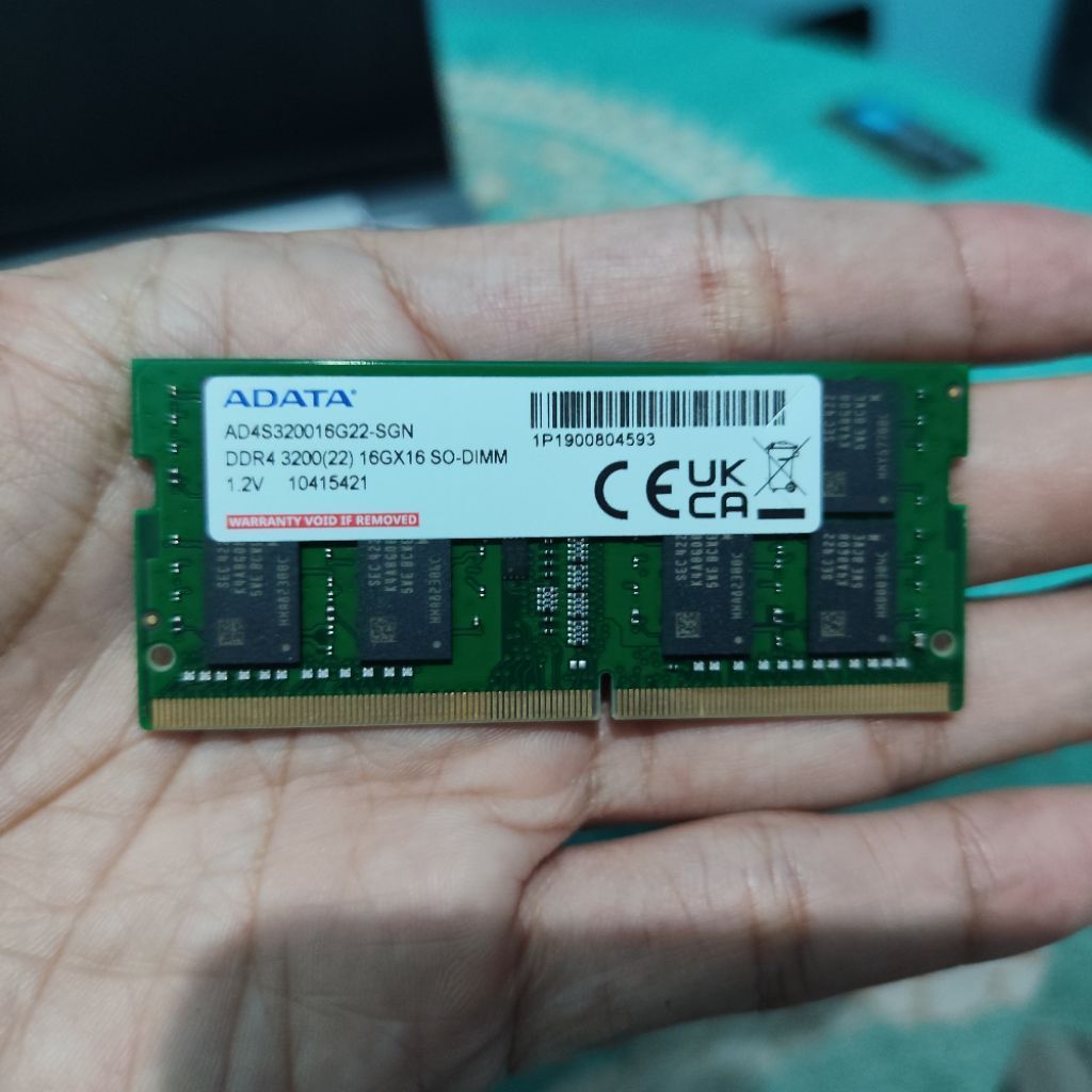 RAM AData AD4S320016G22-SGN DDR4 3200 16GB SO-DIMM 1.2V untuk Laptop