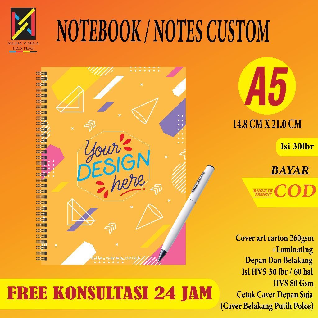 NOTEBOOK A5 CUSTOM BUKU CATATAN SOUVENIR SEMINAR KIT BLOCK NOTE CUSTOM BLOKNOTE CUSTOM