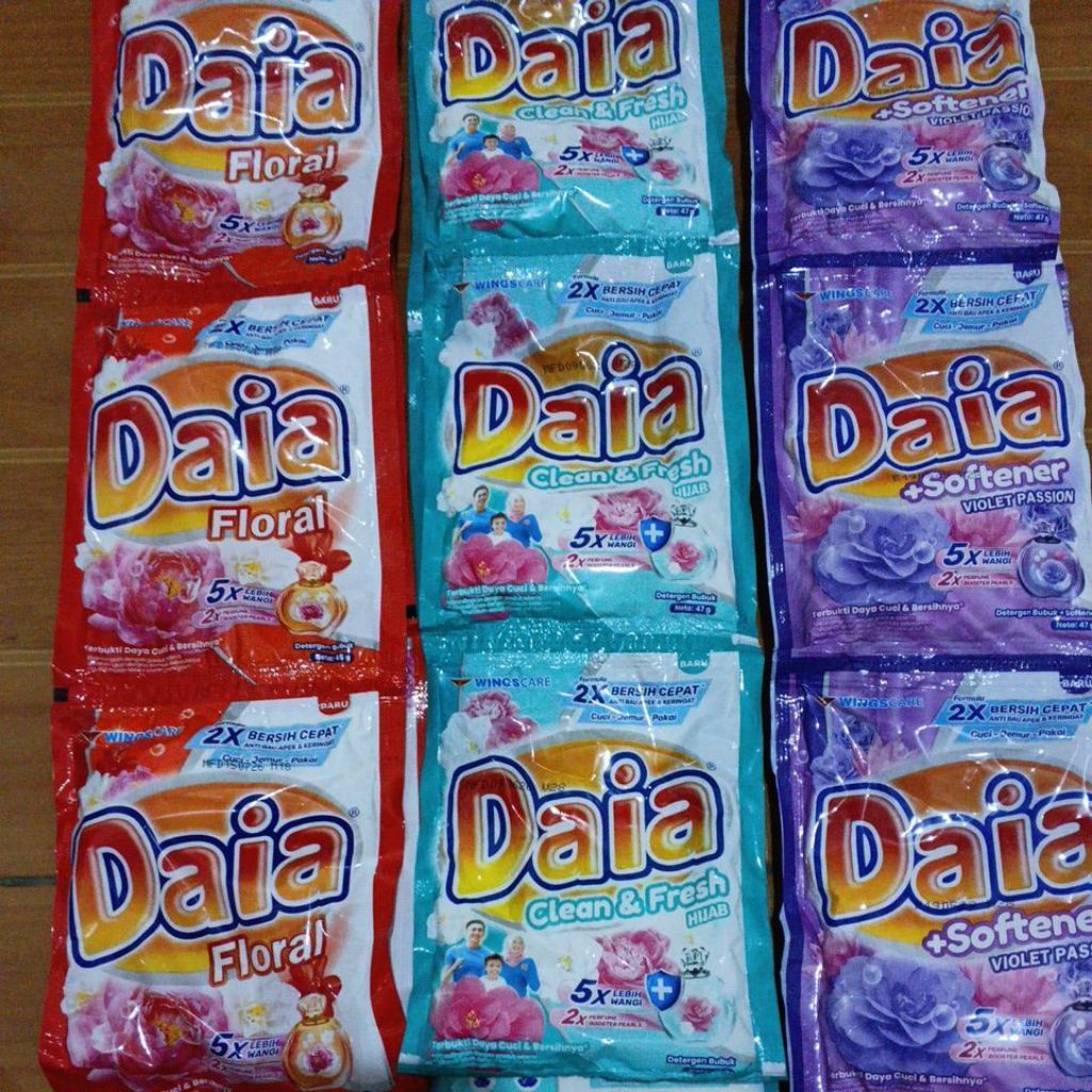 daia renceng pink/putih/bunga/hijab/lemon/violet