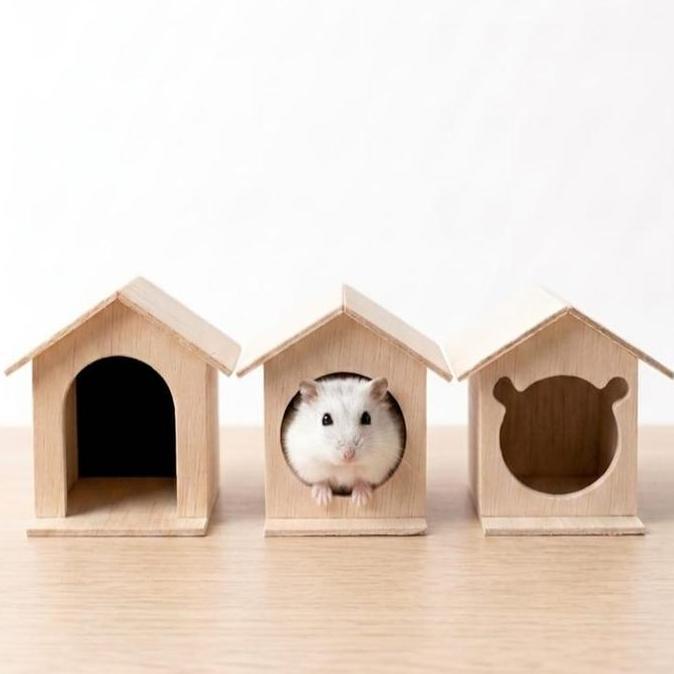 Hamtaro Rumah Hamster Lucu Model Kayu | Mainan Rumah hamster Kayu wood hamster house | Puzzle
