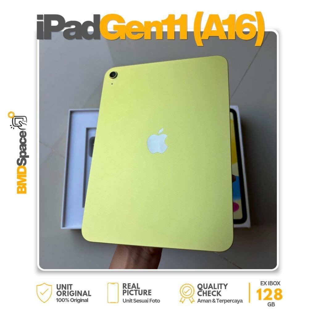 IPAD GEN 11 (A16) 128GB WIFI IBOX FULLSET ORIGINAL SECOND GARANSI ON