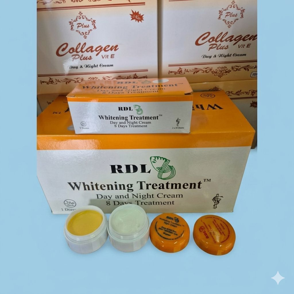 Krim Wajah RDL Whitening Treatment Day and Night Cream 8 Days Treatment