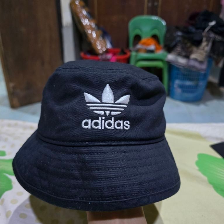 Adidas Adicolor Trefoil Bucket Hat Black Original