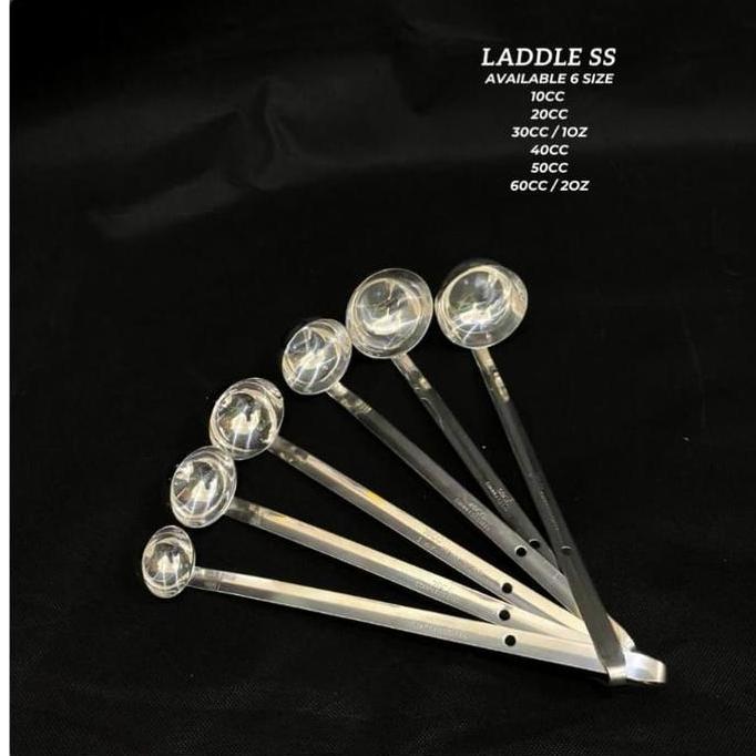 Ladle Stainless Steel / Silver / Ladle Ladel Sendok Centong Takar Ukur / Warna Silver / Ukuran Dalam