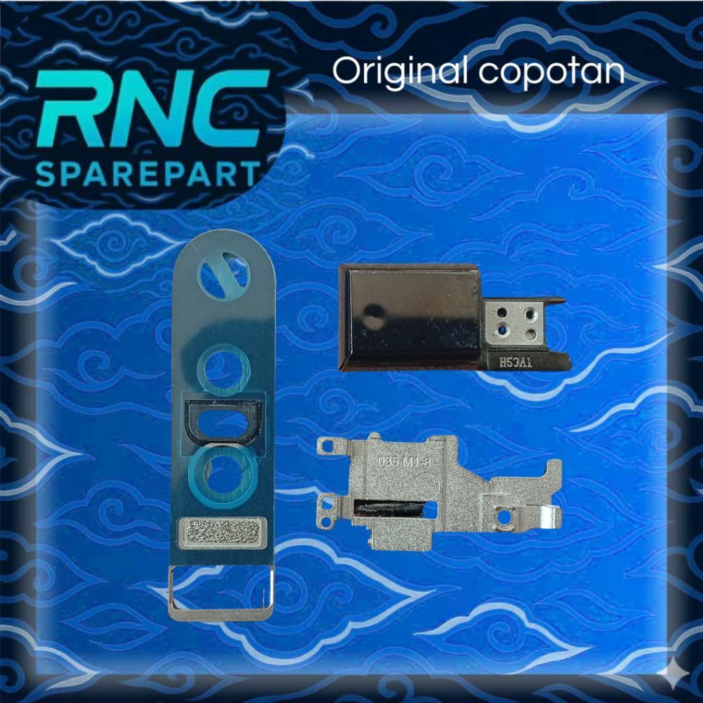 Ring Kaca Kamera, Frame Kaca Kamera, Plat Pengunci Kamera Depan Vivo V15 Second Original Copotan