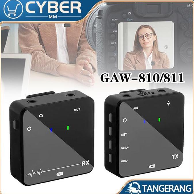 RAFENU Mic Wireless HP Vlog Youtuber/Microphone Kamera/Lavalier Microphone