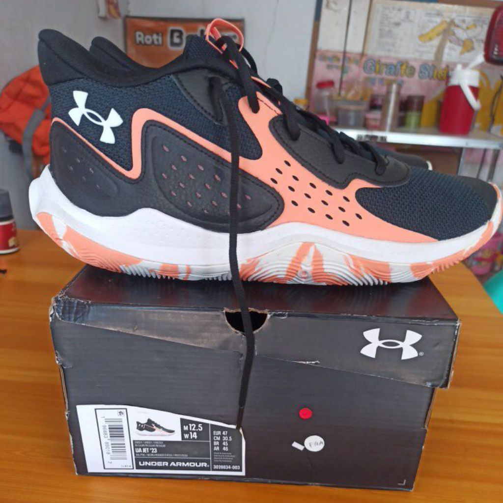 sepatu basket under armour jet 23 original size 47 (30.5cm)