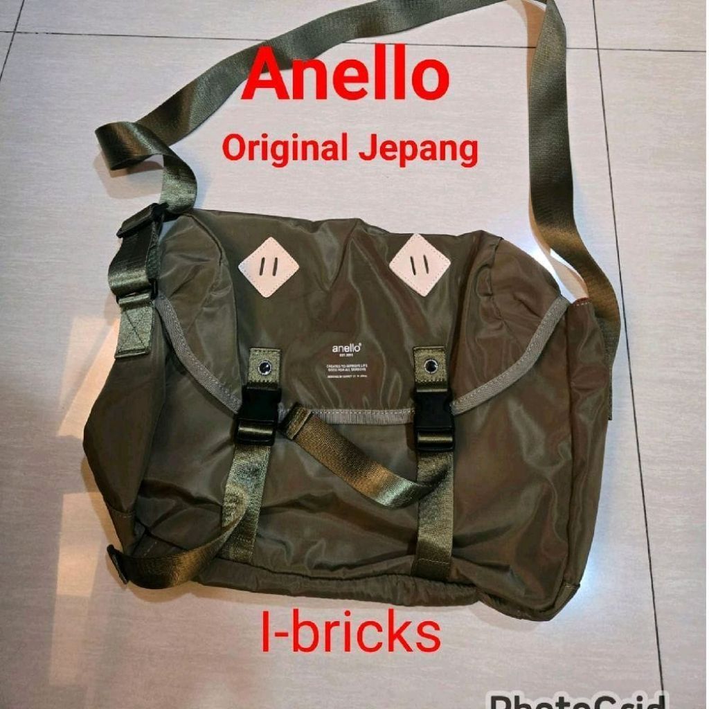 Tas Sling Anello Original Jepang Medium green