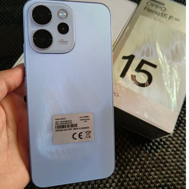 Oppp Reno 15F 5G Fullset second resmi Indonesia