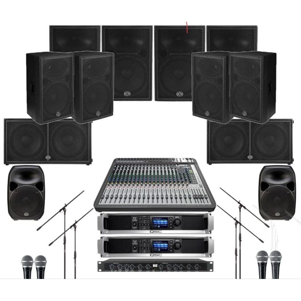 Paket Sound System Huper JS10 4 Speaker Ashley Mixer