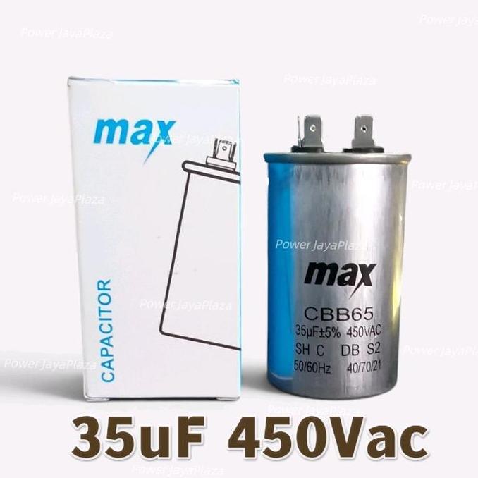 35UF 450VAC -+5% KAPASITOR CBB65 MAX SH C DB S2 50/60HZ PJP79