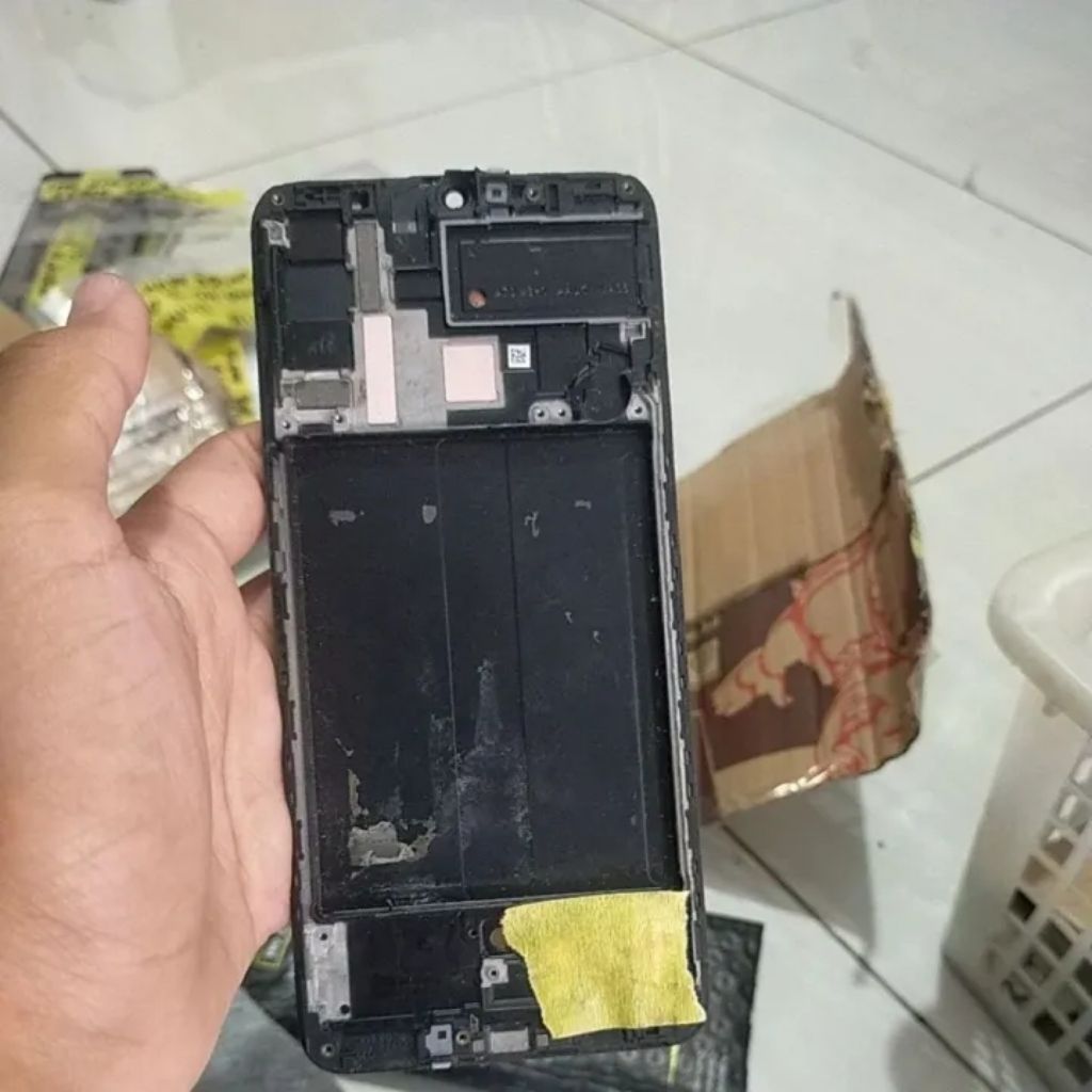 Lcd Tc Hp Samsung A70 minus Lcd Garis cabutan normal OK