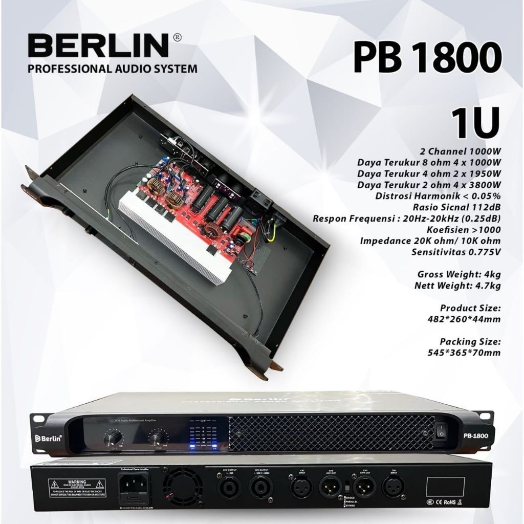 POWER BERLIN PB 1800 1U/ Power Berlin Pb 1800 1U / power berlin pb 1800 1u