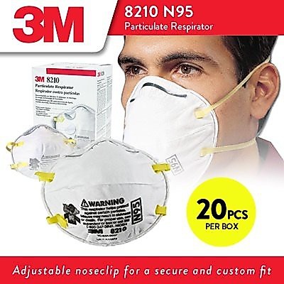 Masker Mangkok 3M N95 8210 (Per Box/20Pcs)