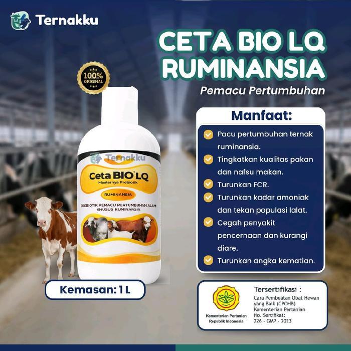 Ceta BIO LQ Ruminansia 1 liter - Probiotik Pemacu Pertumbuhan Alami Ternak Ruminansia