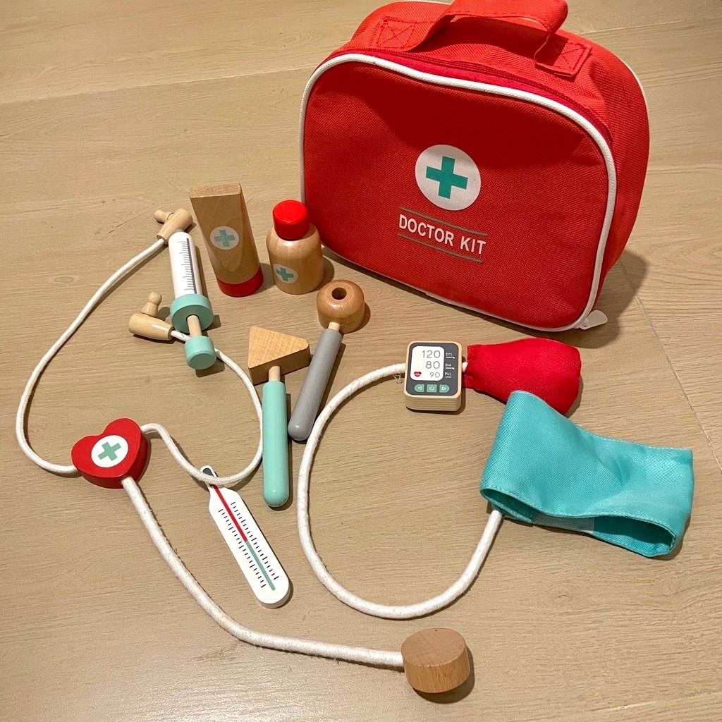 PRELOVED Anko Wooden Docor Kit | Mainan Kayu Dokter Dokteran Edukasi Edukatif Toys Toy Medical Bag T