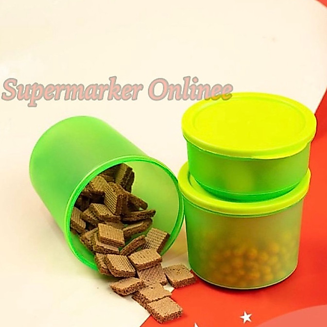 Toples Bulat Set Isi 3 Palm Spring Biggy Wadah Box Kotak Kue Makanan Serbaguna Thinwall 600ml 1000ml