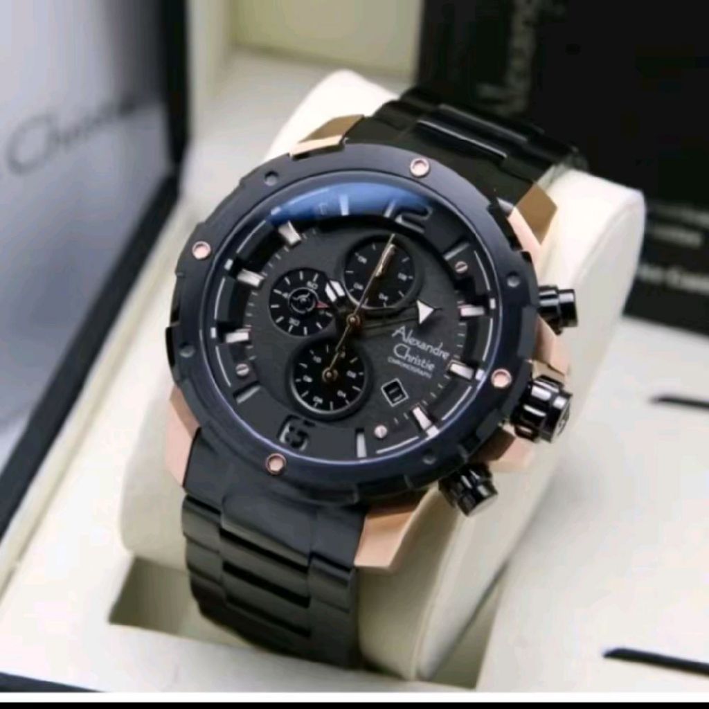 JAM TANGAN PRIA ALEXANDRE CHRISTIE 6410/AC 6410MC/ AC6410 RANTAI (ORIGINAL)