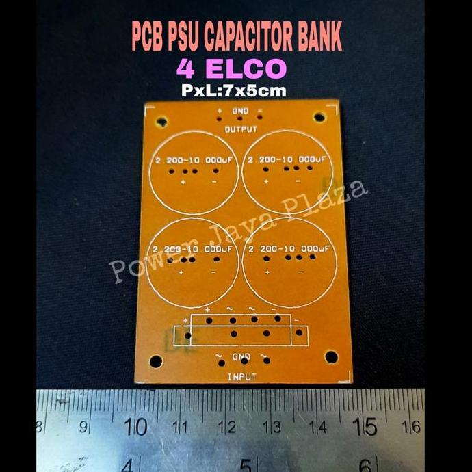 PCB PSU CAPACITOR BANK 4ELCO 4 ELCO ( 2200UF - 10000UF ) PXL 7X5CM PJP79