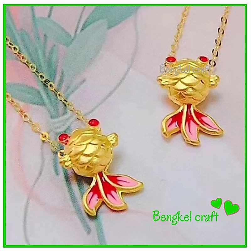 Liontin Gelang Huruf Charm Ikan Koi liontin emas xuping