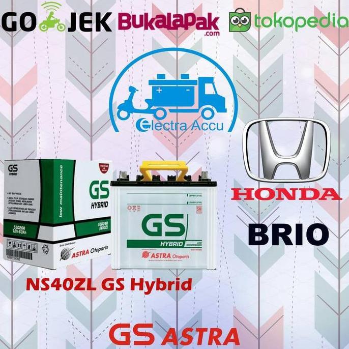 Aki Mobil Honda Brio NS40ZL GS Astra Hybrid Aki Basah