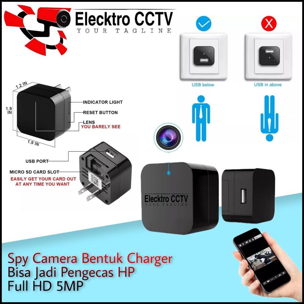 Spy Cam Camera CCTV Charger USB Non Wifi Diskon