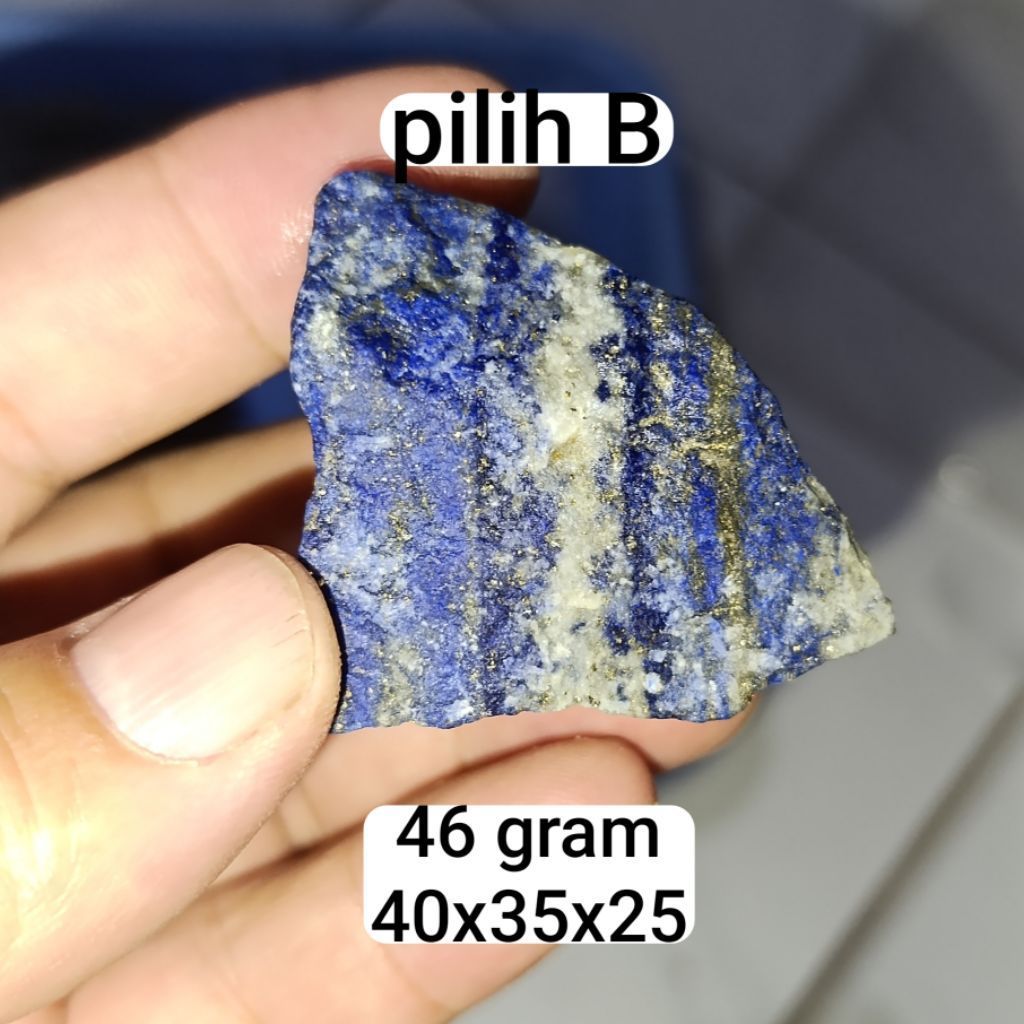 RS 06 Batu asli Alam Lapis Lazuli Untuk Mata Cincin Liontin Koleksi Speciment dll Joss