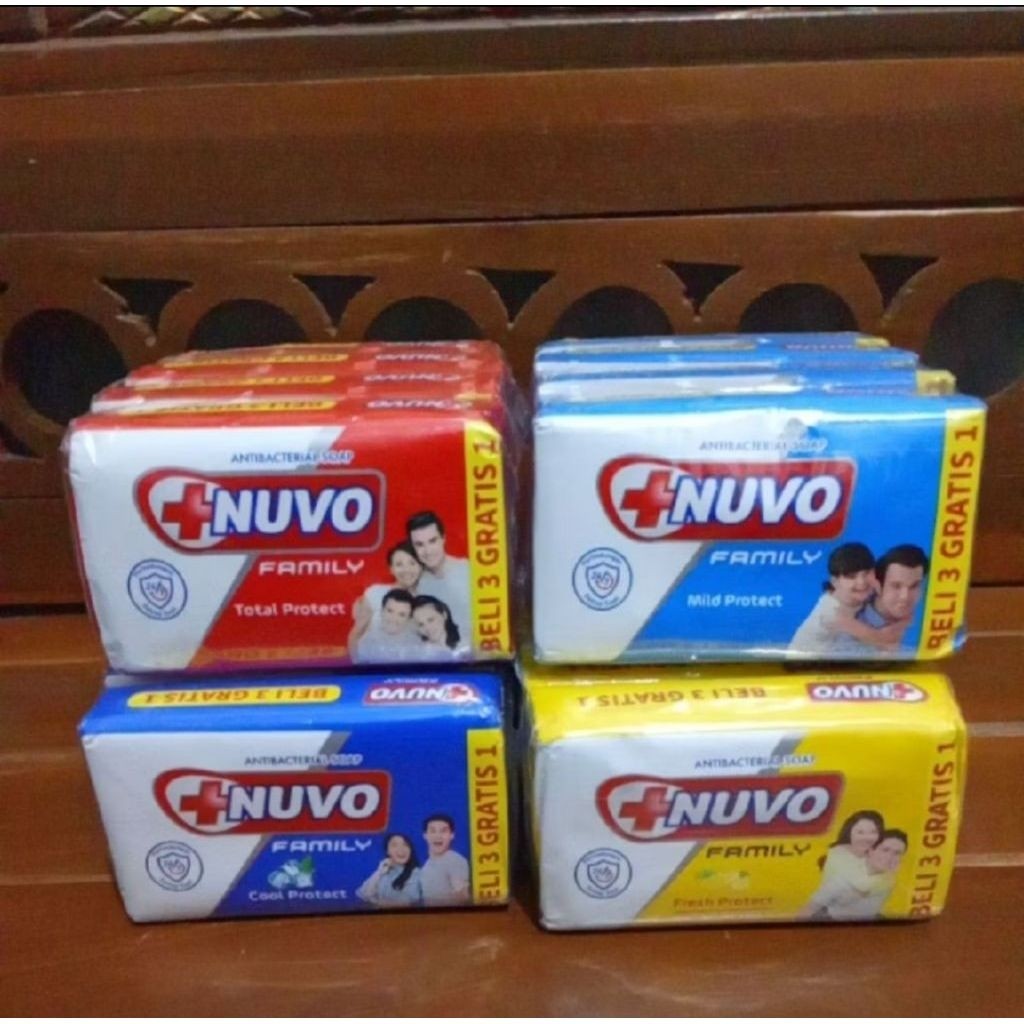 Sabun Mandi Batang NUVO FAMILY 100gr (BANDED ISI 4 Pcs)