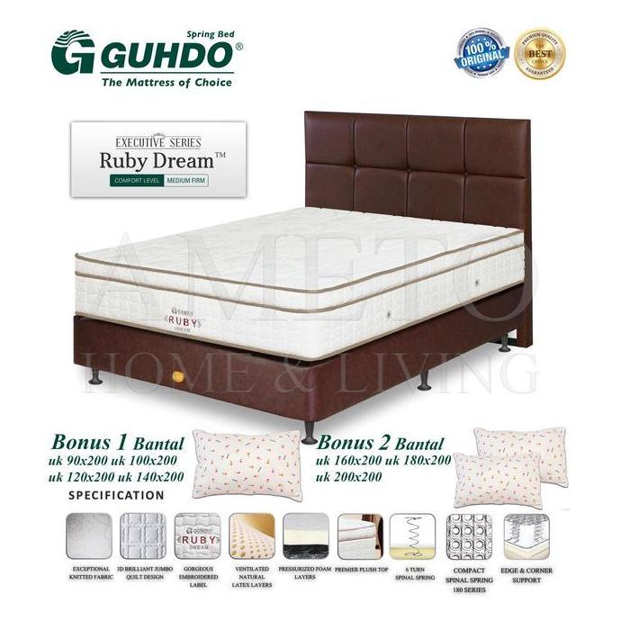 (Masterpiece) Guhdo Spring Bed Ruby Dream Plush Latex Top Orthopedic 90 100 120 140 160 180 200 x 20