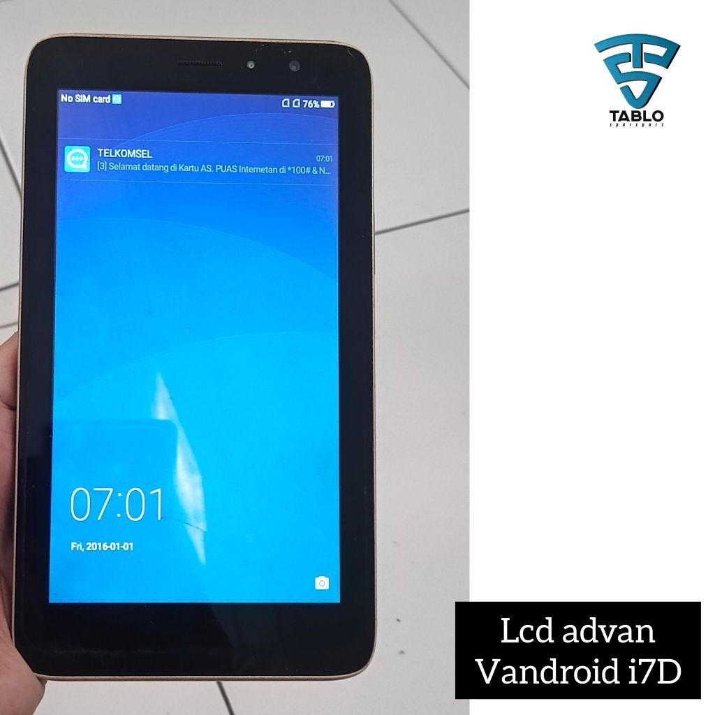 Lcd plus frame Advan vandroid i7D hidup minus second copotan hp