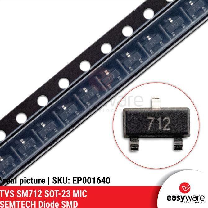 Dioda Smd Sm712 Esd Protection Diode Psm712 Sot-23 Tvs Sm 712 Original