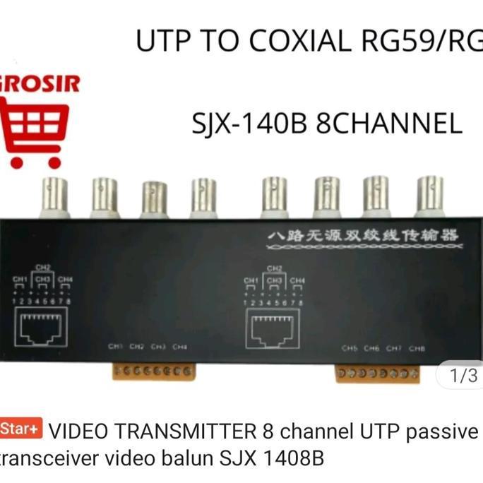 Video Transmitter 8Channel Utp Passive Transceiver Video Balun 8Ch