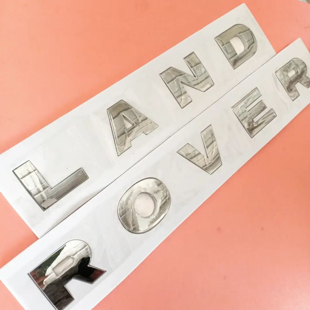 Emblem logo land Rover Range Rover defender DISCOVERY hitam black silver doff glossy besar big size 