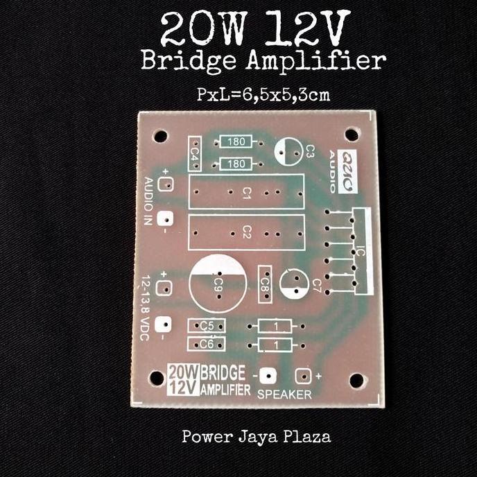 PCB 20W 12V BRIDGE AMPLIFIER MENGGUNAKAN IC TDA2005 TDA 2005 PJP79