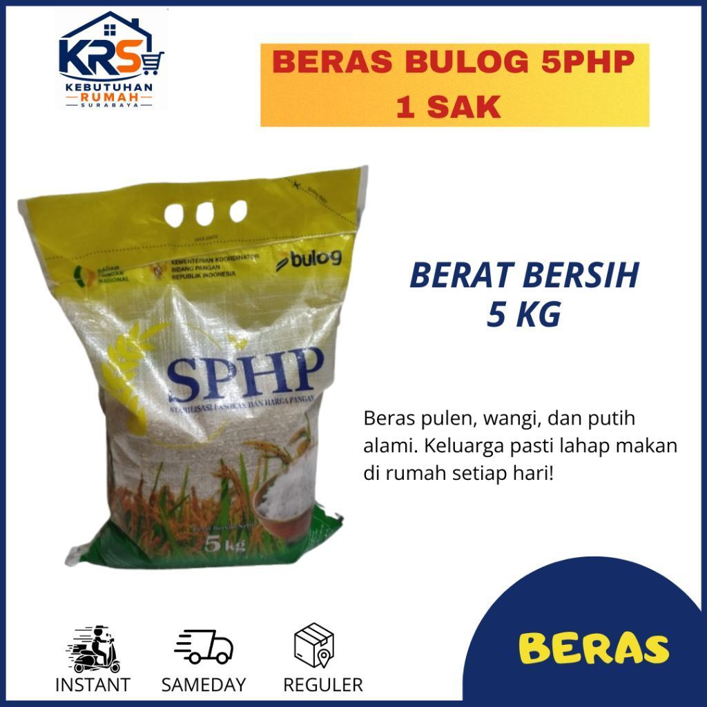 Beras Murah 5kg SPHP BULOG Kualitas Baik Untuk Masakan Harian Berat 5kg
